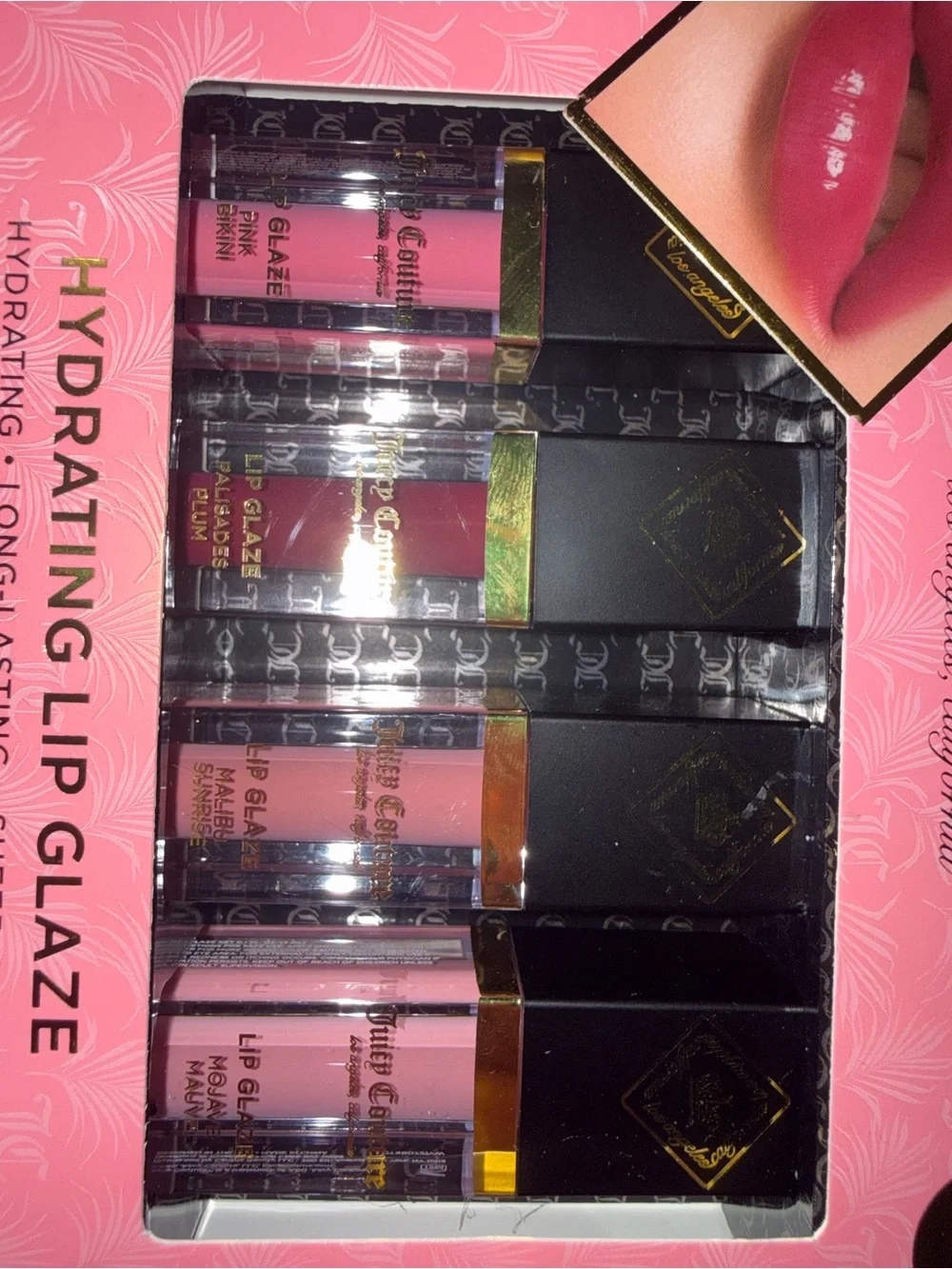 Juicy Couture Hydrating Lip Glaze Set - Pink & Neutral Shades